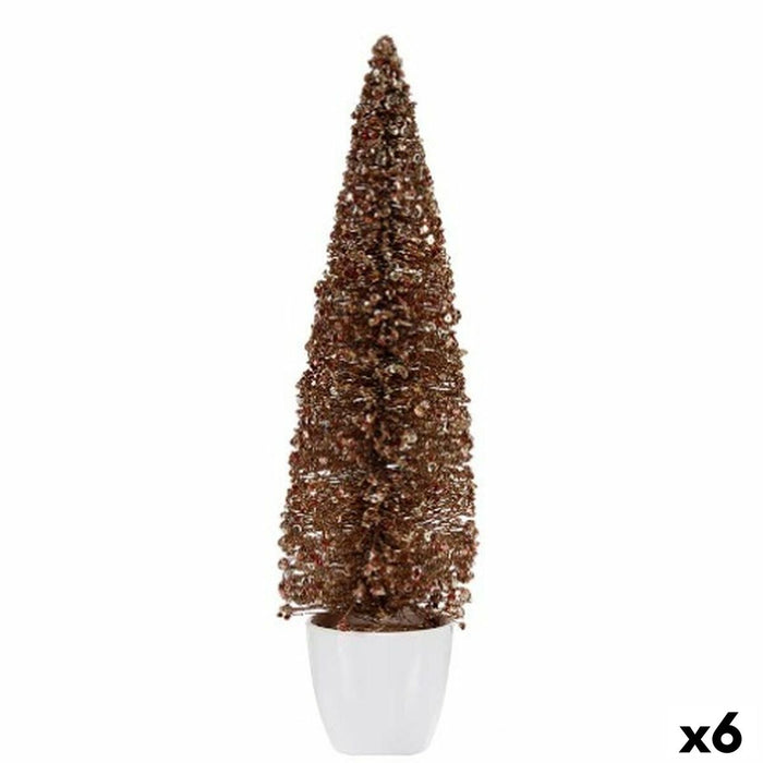 Christmas Tree Krist+ Bronze Golden Plastic Christmas Tree 10 x 38 x 10 cm (6 Units)