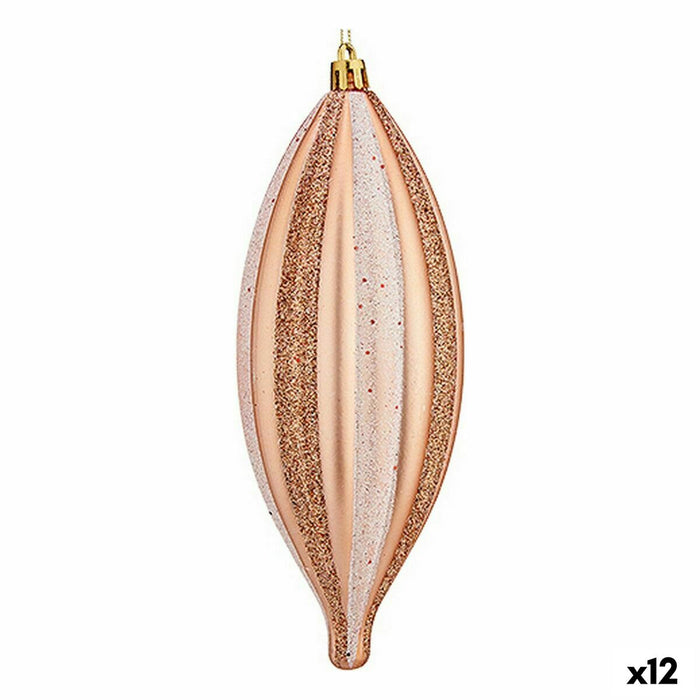 Christmas Decorations Set Krist+ Copper PVC Streched 3 x 3 x 18 cm 8,5 x 19 x 3 cm (12 Units)