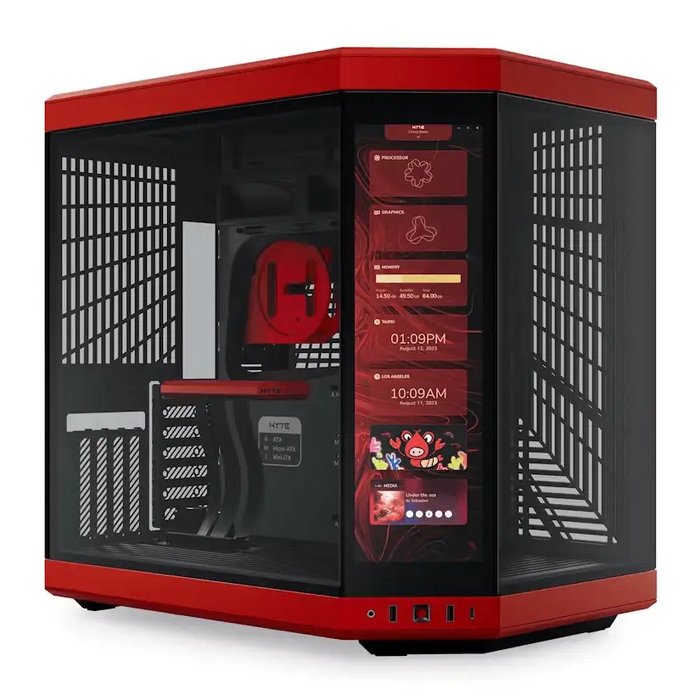 Кутия HYTE Y70 Tempered Glass Black/Red - Кутии за компютри<<<Компютърни компоненти<<<ValiAPI