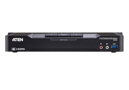 KVM Switch ATEN CM1942 2-Port USB HDMI DisplayPort Mini-Matrix Boundless - KVM Суичове<<<Мрежово
