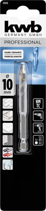 CERAMIC DRILL HEX 10X90MM KWB