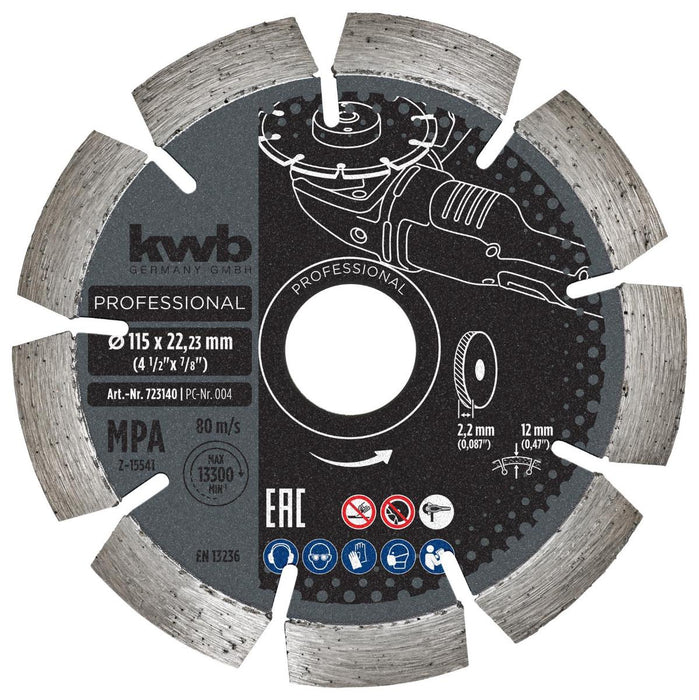 DIAMOND DISC 115MM SEGMENTED KWB