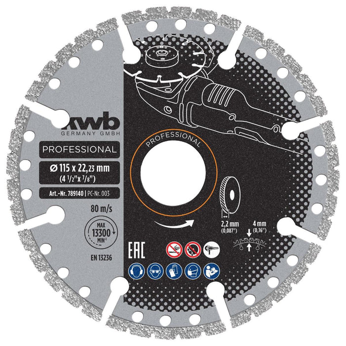 DIAMOND DISC 115MM UNIVERSAL KWB