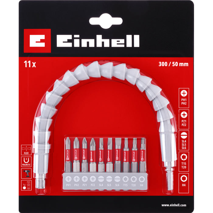 11 PIECE FLEX SHAFT BIT SET KWB