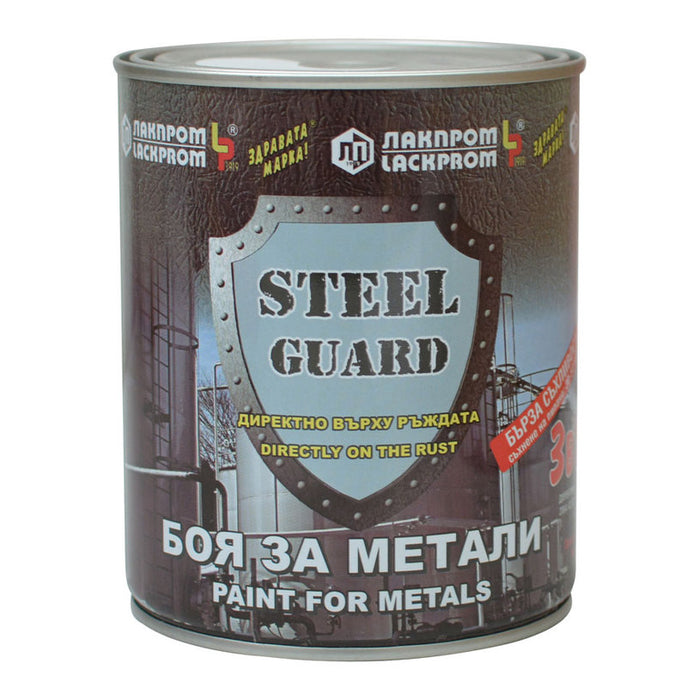METAL PAINT 3 IN 1 BLACK COLOR 700 ML LACKPROM STEEL GUARD