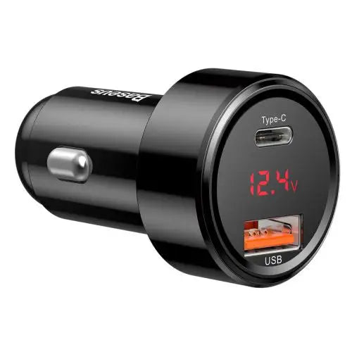Ładowarka samochodowa Baseus Magic USB + USB-C QC 4.0 PD 45W (czarna) - Car charger<<<Основна<<<DunaXML&&&Car