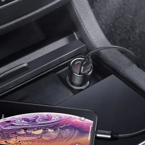 Ładowarka samochodowa Baseus Magic USB + USB-C QC 4.0 PD 45W (czarna) - Car charger<<<Основна<<<DunaXML&&&Car