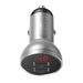 Ładowarka samochodowa Baseus z wyświetlaczem 2x USB 4,8A 24W (srebrna) - Car charger<<<Основна<<<DunaXML&&&Car