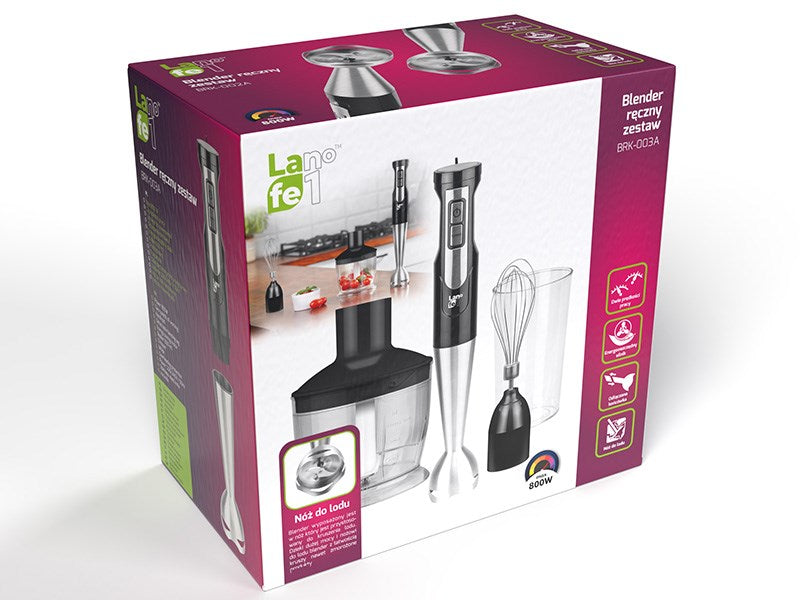 LAFE BRK-003A blender 0.6 L Immersion blender Black,Silver,Transparent 800 W