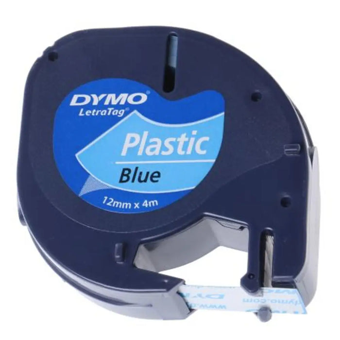 Laminated Tape for Labelling Machines Dymo 91205 12 mm LetraTag® Black Blue (10 Units) - Електроника Периферни и