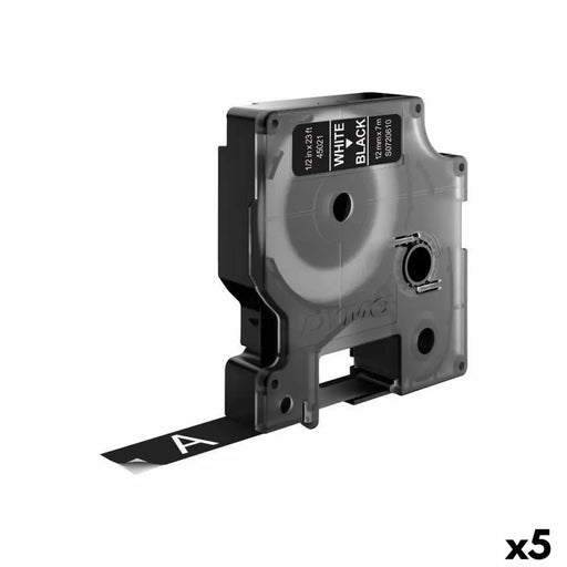 Laminated Tape for Labelling Machines Dymo D1 45021 12 mm LabelManager™ White Black (5 Units) - Електроника Периферни и
