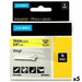 Laminated Tape for Labelling Machines Rhino Dymo ID1-19 19 x 3,5 mm Black Yellow Self-adhesives (5 Units) - Електроника
