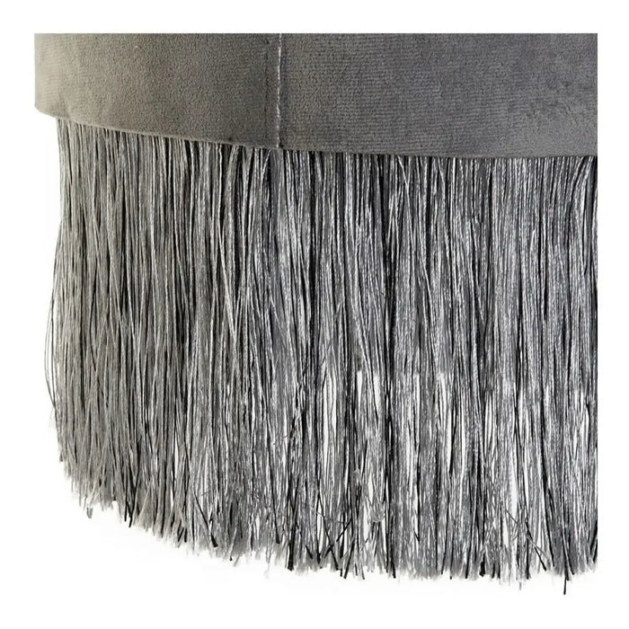 Lamp Shade DKD Home Decor 8424001773930 Grey Burgundy Metal Velvet Fringe Sixties 30 x 30 x 29 cm (2 Units) - Декорация