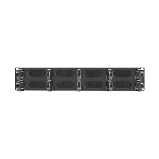 Lanberg 19’’ cable management AK-1204-B brush panel 10 rings- type b 2U black - Аксесоари<<<LANBERG сървърни шкафове и