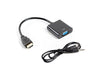 Lanberg adapter HDMI-A (m) -> VGA (f) + minijack 3.5mm (f) 20cm cable - Адаптери<<<LANBERG адаптери конектори и