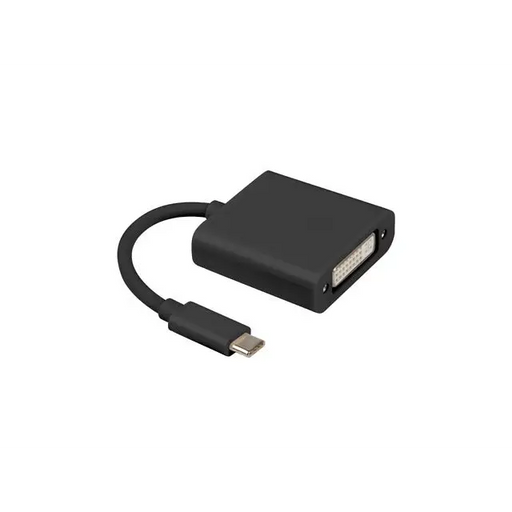 Lanberg adapter USB type-c (m) -> DVI-I (f) (24 + 5) black - Адаптери<<<LANBERG адаптери конектори и