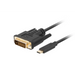 Lanberg CA-CMDV-10CU-0018-BK video cable adapter 1.8 m USB Type-C DVI-D Black - USB cablesAKG-KAB<<<GSM