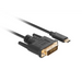 Lanberg CA-CMDV-10CU-0018-BK video cable adapter 1.8 m USB Type-C DVI-D Black - USB cablesAKG-KAB<<<GSM