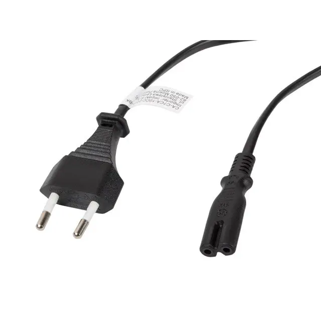 Lanberg CEE 7/16 -> IEC 320 C7 EURO (RADIO) power cord 1.8m black - Захранващи<<<LANBERG