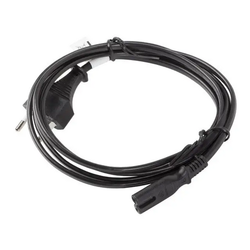 Lanberg CEE 7/16->IEC 320 C7 EURO (RADIO) Power Cord 3m VDE Black - Захранващи<<<LANBERG