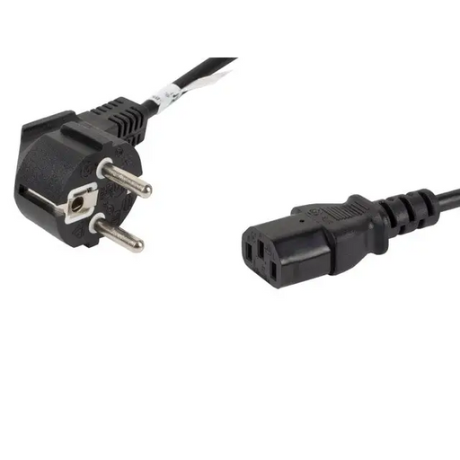 Lanberg CEE 7/7 -> IEC 320 C13 power cord 1.8m black - Захранващи<<<LANBERG кабели<<<LANBERG<<<PolyComp&&&Компютър