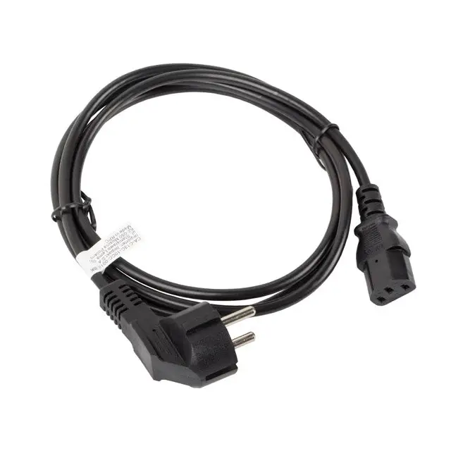 Lanberg CEE 7/7 -> IEC 320 C13 power cord 1.8m black - Захранващи<<<LANBERG кабели<<<LANBERG<<<PolyComp&&&Компютър