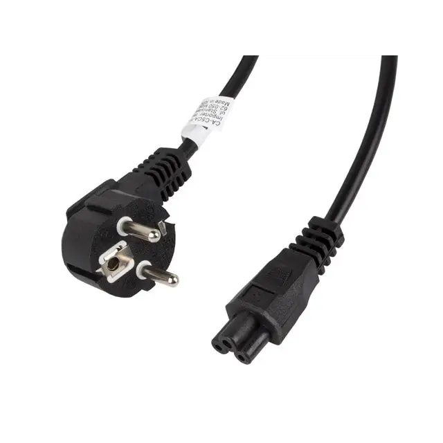 Lanberg CEE 7/7 (MICKEY) -> IEC 320 C5 power cord 3m VDE black - Захранващи<<<LANBERG