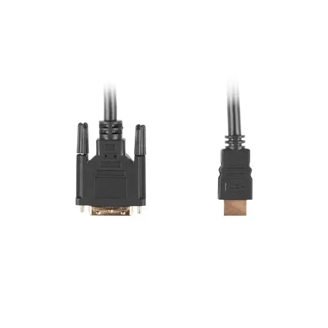 Lanberg HDMI (M) -> DVI-D (M) (18 + 1) cable 0.5m single link with gold-plated connectors black - Видео<<<LANBERG