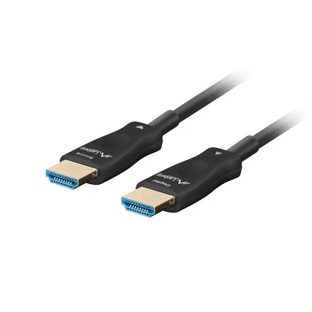 Lanberg HDMI M/M v2.1 cable 40m optical black aoc - Видео<<<LANBERG кабели<<<LANBERG<<<PolyComp&&&Компютър Кабели и