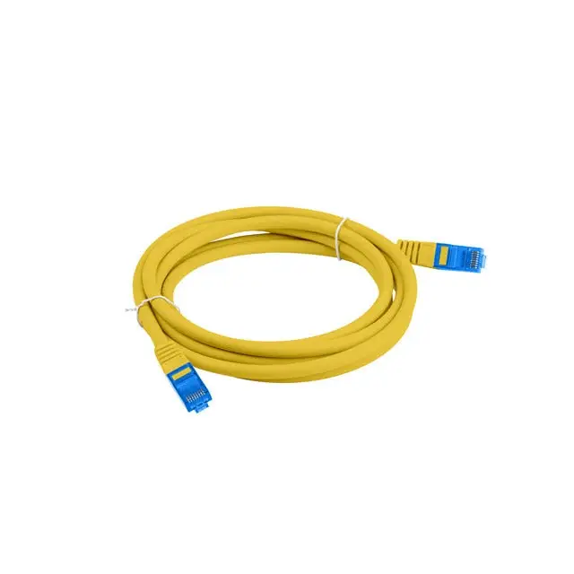 Lanberg patch cord CAT.6A FTP LSZH CCA 3m Fluke Passed yellow - Пач<<<LANBERG кабели<<<LANBERG<<<PolyComp&&&Мрежови