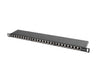 Lanberg patch panel 24 port 0.5U CAT.5E shielded black - Пач панели<<<LANBERG сървърни шкафове и