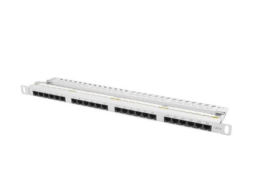 Lanberg patch panel 24 port 0.5U CAT.6 grey - Пач панели<<<LANBERG сървърни шкафове и