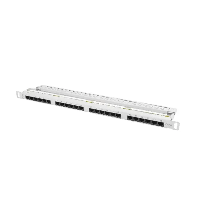 Lanberg patch panel 24 port 0.5U CAT.6 grey - Пач панели<<<LANBERG сървърни шкафове и
