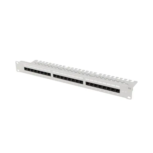 Lanberg patch panel 24 port 1U 19’’ CAT.5e utp with cable organizer grey - Пач панели<<<LANBERG сървърни шкафове и
