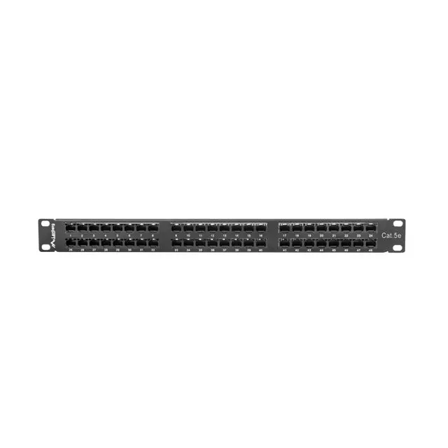 Lanberg patch panel 48 port 1U CAT.5E black - Пач панели<<<LANBERG сървърни шкафове и