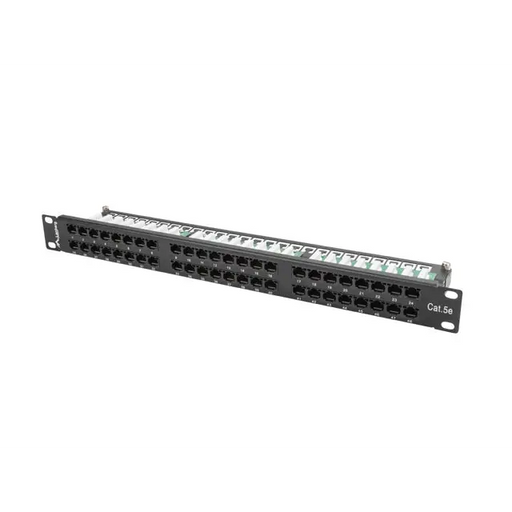 Lanberg patch panel 48 port 1U CAT.5E black - Пач панели<<<LANBERG сървърни шкафове и