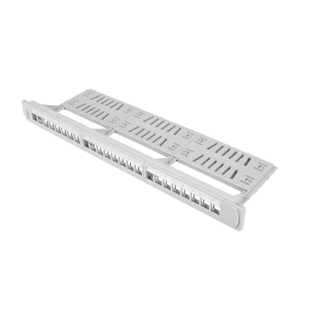 Lanberg patch panel blank 24 port 1U with organizer for keystone modules gray - Пач панели<<<LANBERG сървърни шкафове и