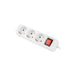 Lanberg power strip 1.5m 3 sockets french with circuit breaker quality-grade copper cable white