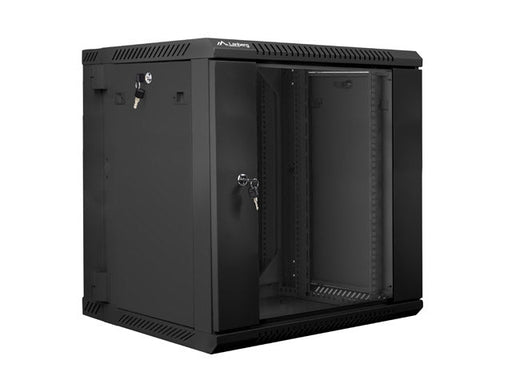 Lanberg rack cabinet 19’’ double-section wall-mount 12U / 600x600 for self-assembly (flat pack) black - Сървърни и