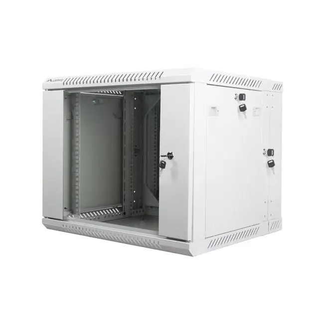 Lanberg rack cabinet 19’’ double-section wall-mount 9U / 600x600 for self-assembly (flat pack) grey - Сървърни и