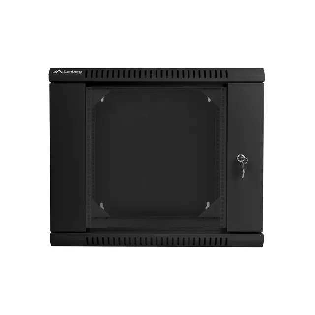 Lanberg rack cabinet 19’’ double-section wall-mount 9U / 600x600 for self-assembly (flat pack) black - Сървърни и