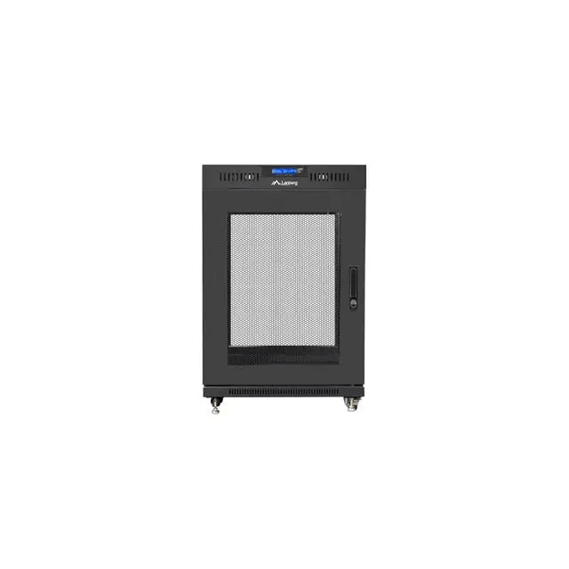 Lanberg rack cabinet 19’’ free-standing 15U/800x1000 (flat pack) with mesh door lcd black v2 - Сървърни и