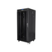Lanberg rack cabinet 19’’ free-standing 27U / 600x600 self-assembly flat pack with glass door LCD black - Сървърни и