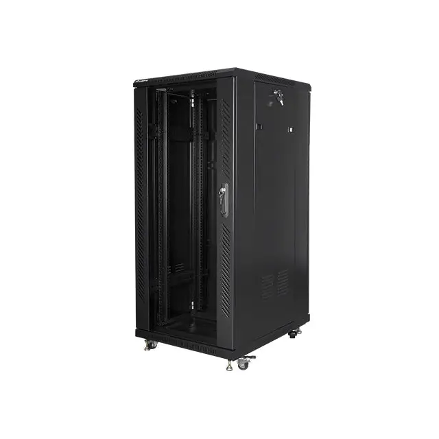 Lanberg rack cabinet 19’’ free-standing 27U / 600x800 self-assembly flat pack black - Сървърни и комуникационни
