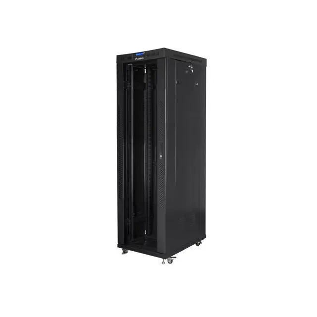 Lanberg rack cabinet 19’’ free-standing 42U/600x1000 (flat pack) with glass door lcd black v2 - Сървърни и