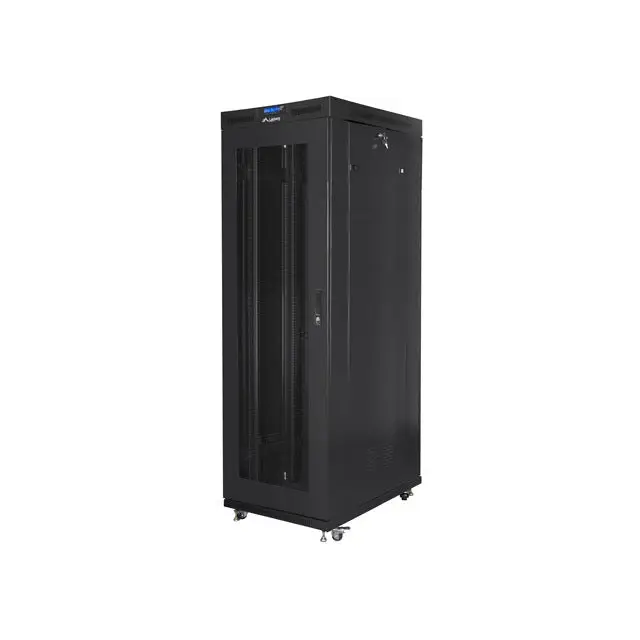 Lanberg rack cabinet 19’’ free-standing 42U/800x1000 (flat pack) with mesh door lcd black v2 - Сървърни и