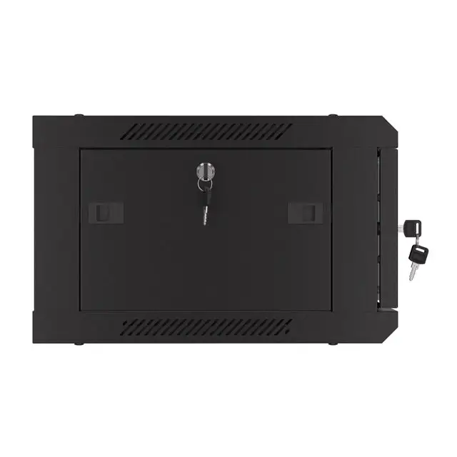 Lanberg rack cabinet 19’’ wall-mount 4U/600x450 with perforated door black (flat pack) - Сървърни и комуникационни