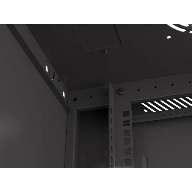 Lanberg rack cabinet 19’’ wall-mount 4U/600x450 with perforated door black (flat pack) - Сървърни и комуникационни