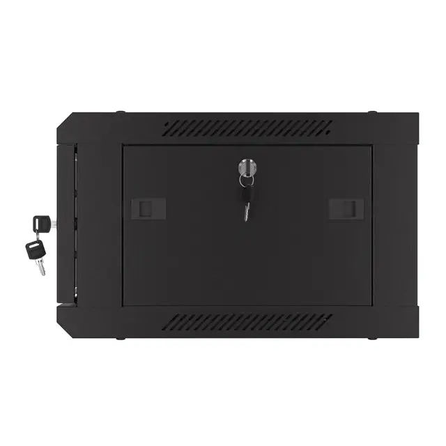 Lanberg rack cabinet 19’’ wall-mount 4U/600x450 with perforated door black (flat pack) - Сървърни и комуникационни