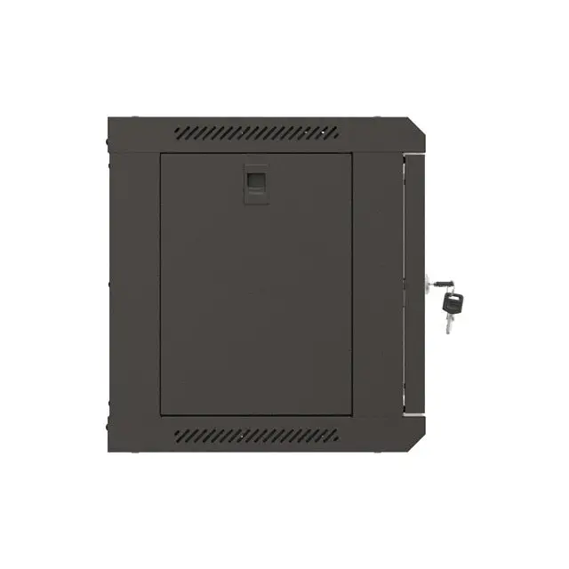 Lanberg rack cabinet 19’’ wall-mount 6U/540x350 (flat pack) with glass door black - Сървърни и комуникационни